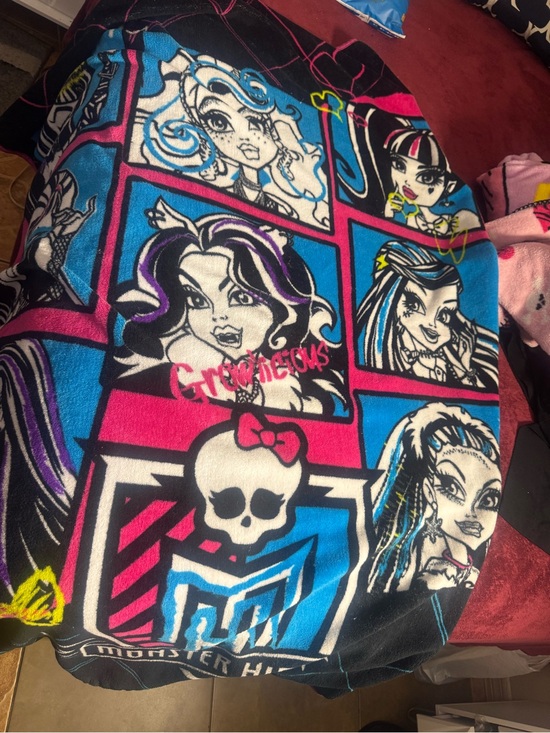 monster high Dresses & Skirts - Blankets for children Skater Skirt in Black, Pink & Blue Graphic Print blankets